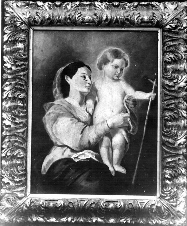 Madonna con Ges&ugrave; Bambino (dipinto) - ambito romano (fine sec. XIX)